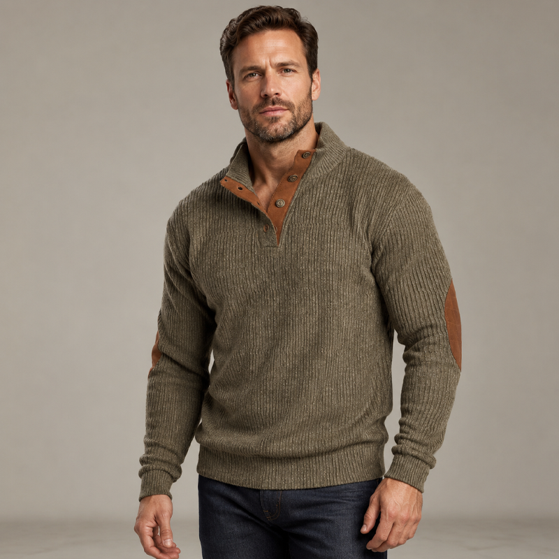 💥Men's Corduroy Stand Collar Sweatshirt