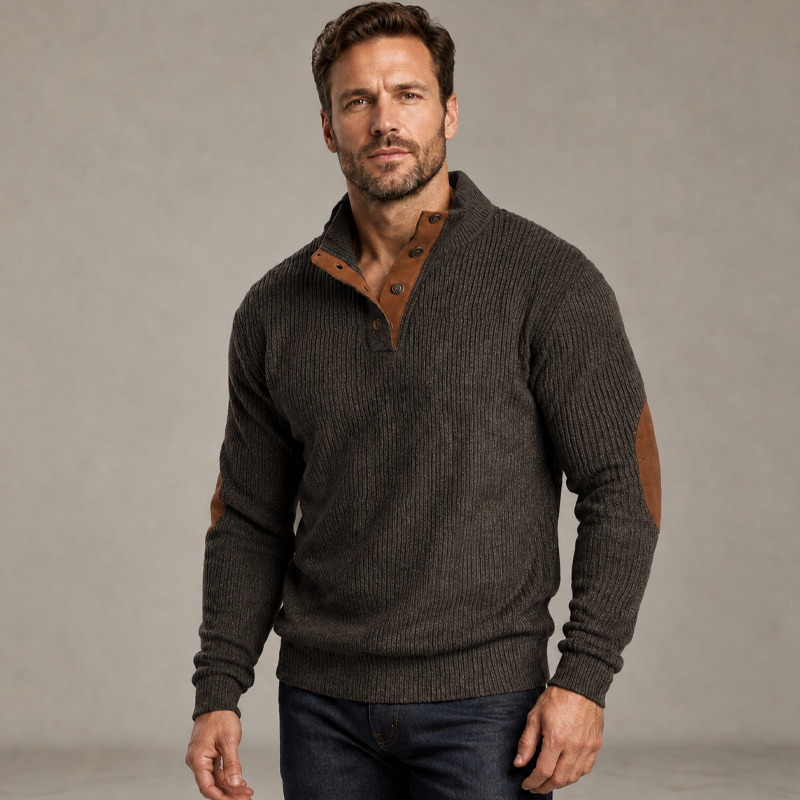 💥Men's Corduroy Stand Collar Sweatshirt