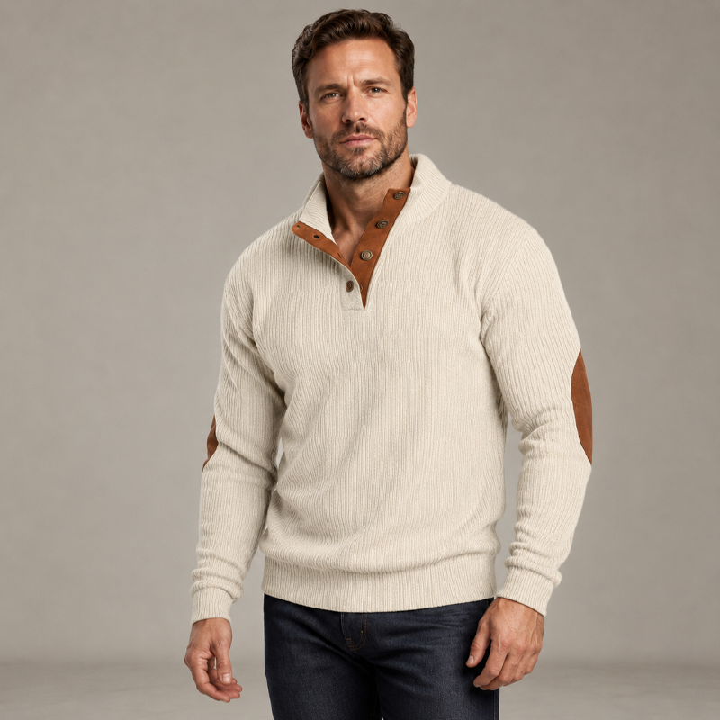 💥Men's Corduroy Stand Collar Sweatshirt
