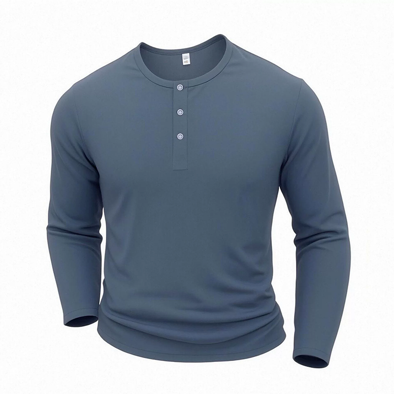 ✨Men's Casual Henley Neck Long Sleeve Shirt