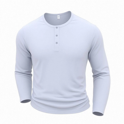 ✨Men's Casual Henley Neck Long Sleeve Shirt
