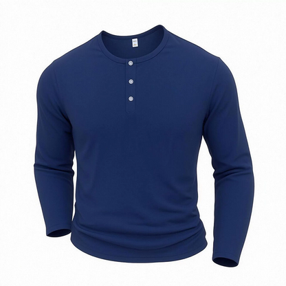 ✨Men's Casual Henley Neck Long Sleeve Shirt