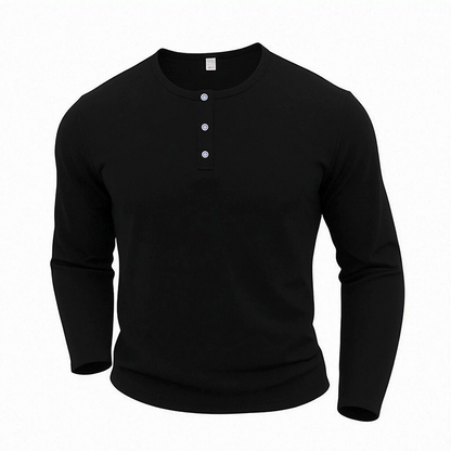 ✨Men's Casual Henley Neck Long Sleeve Shirt