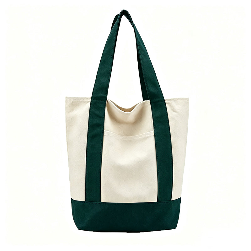 Large Capacity Color Block Canvas Bag