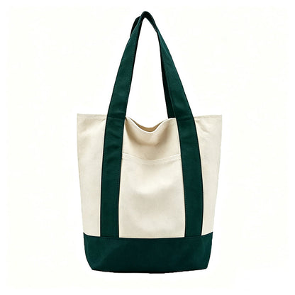 Large Capacity Color Block Canvas Bag