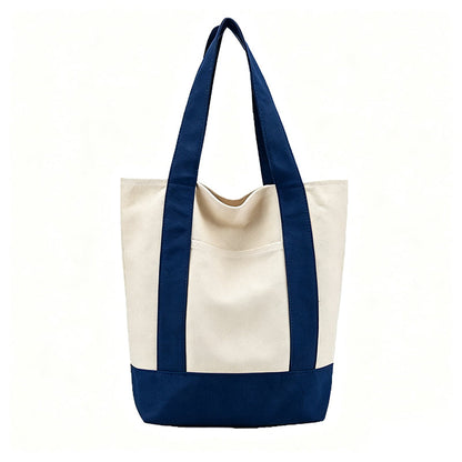 Large Capacity Color Block Canvas Bag