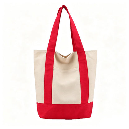 Large Capacity Color Block Canvas Bag