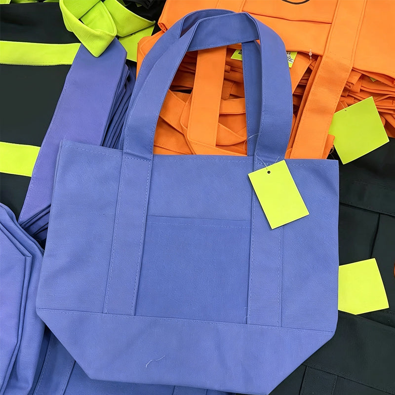 Large Capacity Color Block Canvas Bag