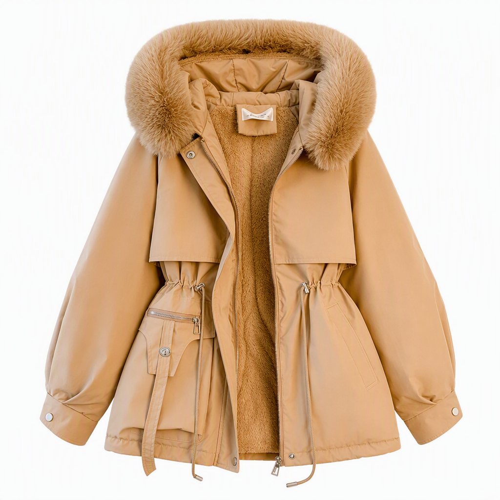 🌸Hot Sale 70% OFF❄️Women's Winter Faux Fur Padded Parka - Cozy Fleece Lined Winter Jacket