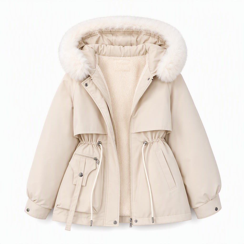 🌸Hot Sale 70% OFF❄️Women's Winter Faux Fur Padded Parka - Cozy Fleece Lined Winter Jacket