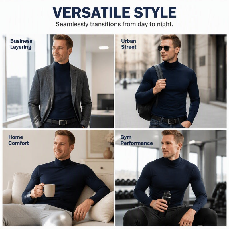 ✨Men's Slim Fit Mock Turtleneck Top