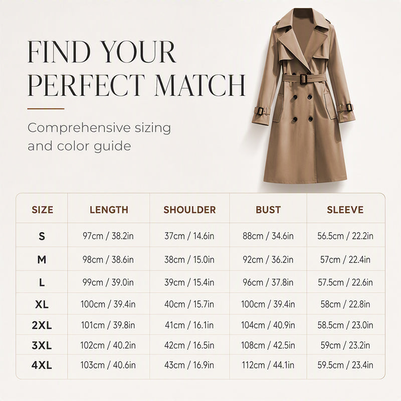 ✨Women's Mid-Length Pleated Trench Coat