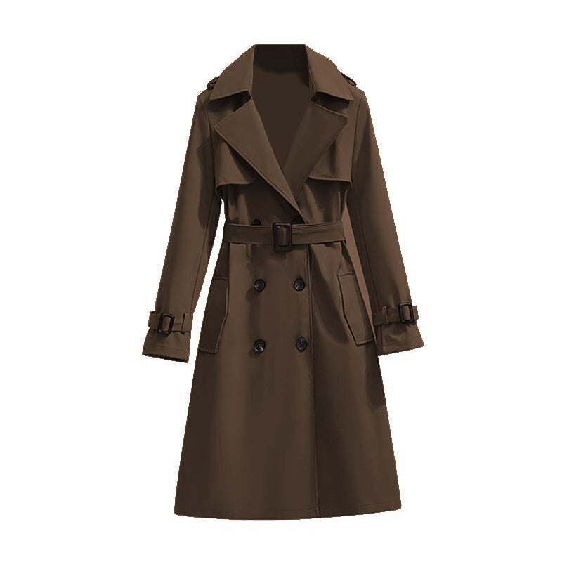✨Women's Mid-Length Pleated Trench Coat