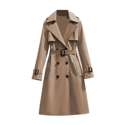 ✨Women's Mid-Length Pleated Trench Coat