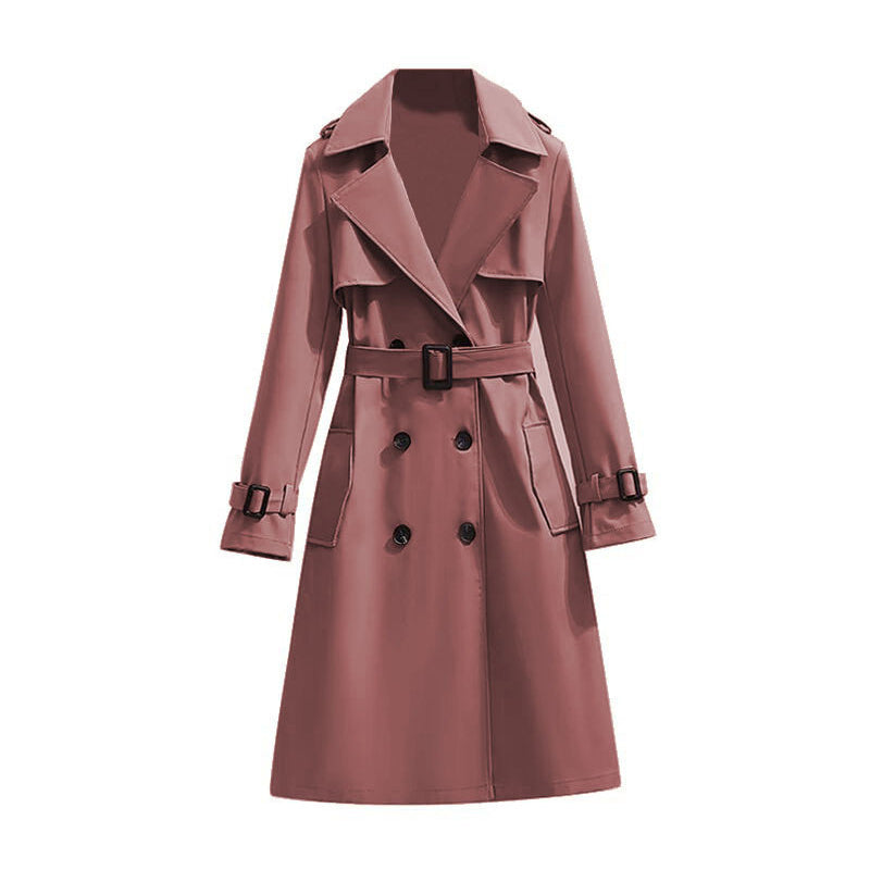 ✨Women's Mid-Length Pleated Trench Coat