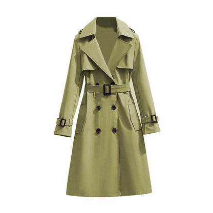 ✨Women's Mid-Length Pleated Trench Coat