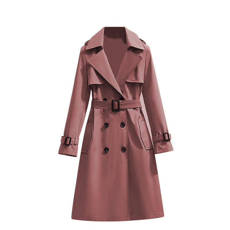 ✨Women's Mid-Length Pleated Trench Coat