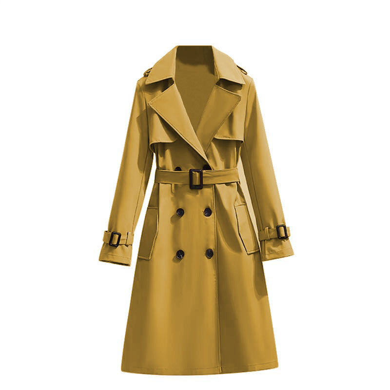 ✨Women's Mid-Length Pleated Trench Coat