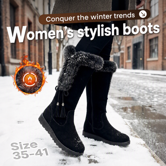 👢 Women's Warm Anti-Slip Wear-Resistant Mid-Calf Boots