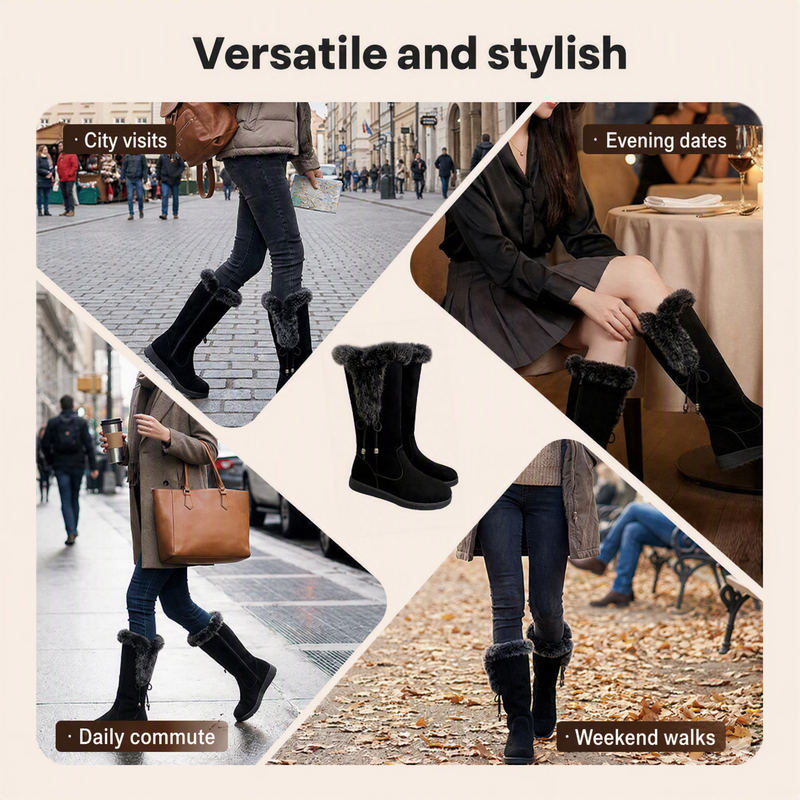 👢 Women's Warm Anti-Slip Wear-Resistant Mid-Calf Boots