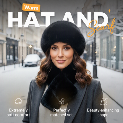 🧣 Winter Plush Thickened Scarf and Hat Warm Set