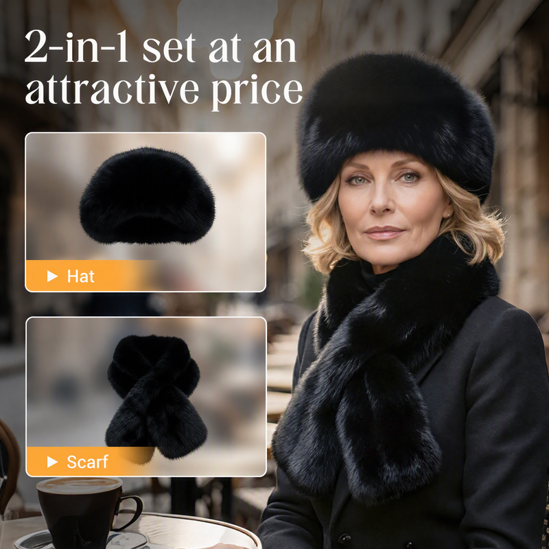 🧣 Winter Plush Thickened Scarf and Hat Warm Set