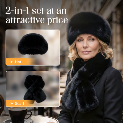 🧣 Winter Plush Thickened Scarf and Hat Warm Set