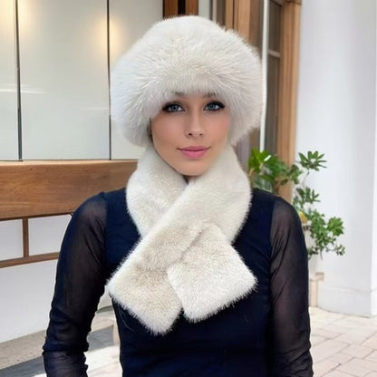 🧣 Winter Plush Thickened Scarf and Hat Warm Set