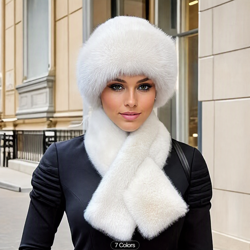🧣 Winter Plush Thickened Scarf and Hat Warm Set