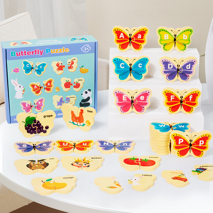 🧸 LIMITED-TIME 50% OFF! ✨ 26-Piece Wooden Letter & Animal Matching Toy – Safe, Educational, Toddler Learning 📖