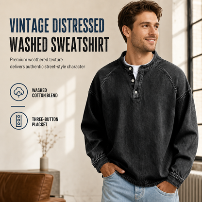 🔥Limited-Time Offer: 60% Off—✨Men's Vintage-Style Relaxed-Fit Sweatshirt