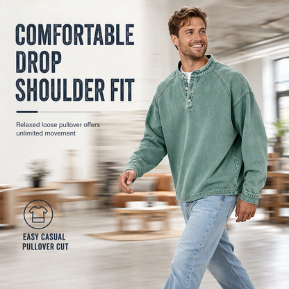 🔥Limited-Time Offer: 60% Off—✨Men's Vintage-Style Relaxed-Fit Sweatshirt