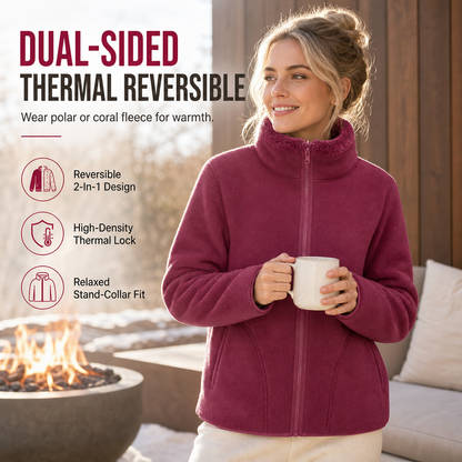 💖Unisex Reversible Warm Zip-Up Stand Collar Jacket