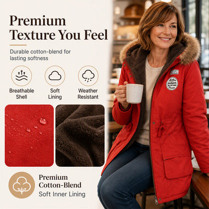 🧥 Women's Parka Jacket – 🍂☁️ Hooded Design & Warm Lining | Wind & Cold Protection, Easy Outings ✨