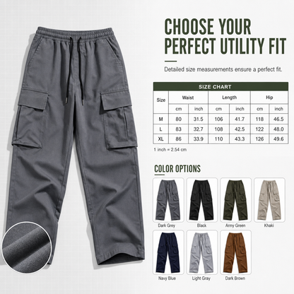 Men's Summer Casual Cargo Pants with Drawstring