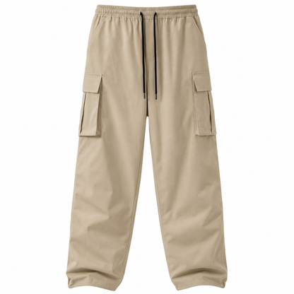 Men's Summer Casual Cargo Pants with Drawstring