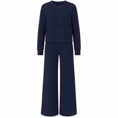 🧶 Women's Casual 2 Piece Knitted Cardigan Sweater and Wide Leg Pants Set