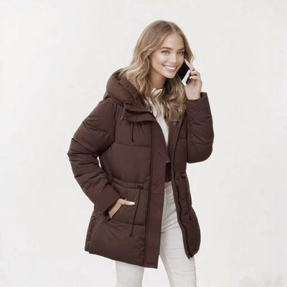 🌸Hot Sale 50% OFF✨  Women's Hooded Mid-Length Puffer Coat