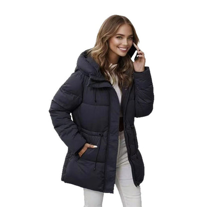 🌸Hot Sale 50% OFF✨  Women's Hooded Mid-Length Puffer Coat