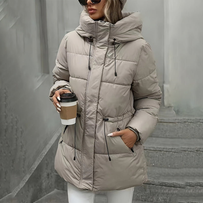 🌸Hot Sale 50% OFF✨  Women's Hooded Mid-Length Puffer Coat