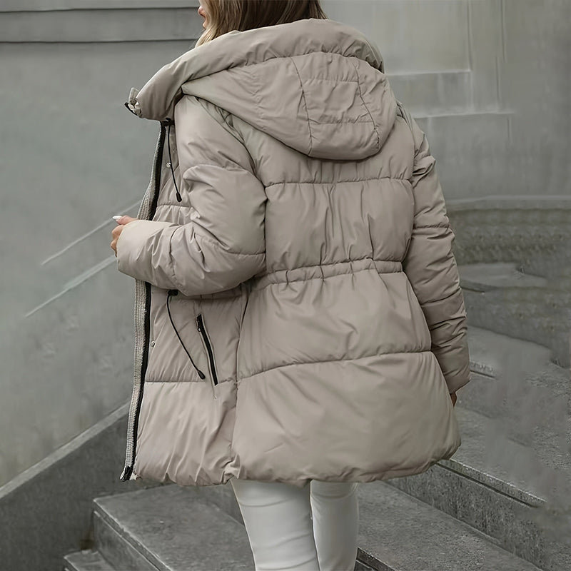 🌸Hot Sale 50% OFF✨  Women's Hooded Mid-Length Puffer Coat