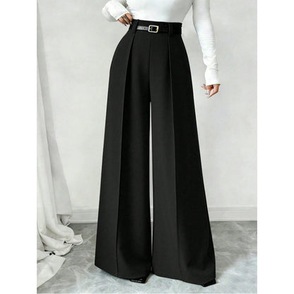 👖 Flattering High Rise, Elegant Drape | Women's Wide-Leg Pants
