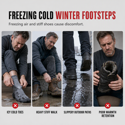 ✨Men's Winter Fleece-Lined Waterproof Ankle Boots