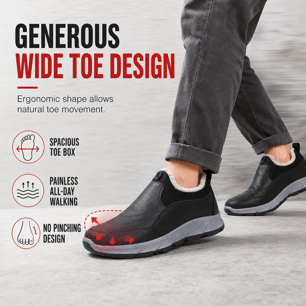 ✨Men's Winter Fleece-Lined Waterproof Ankle Boots