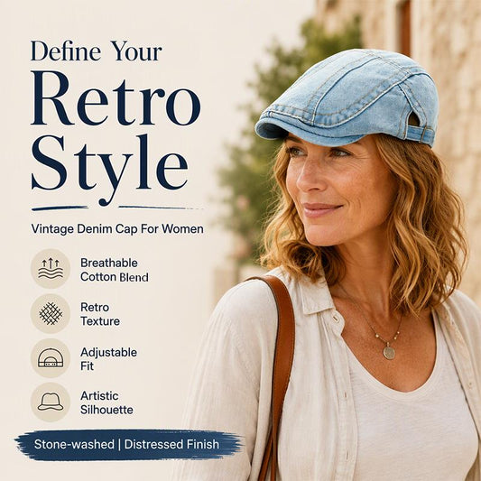 🧢Unisex Vintage Distressed Beret Flat Cap