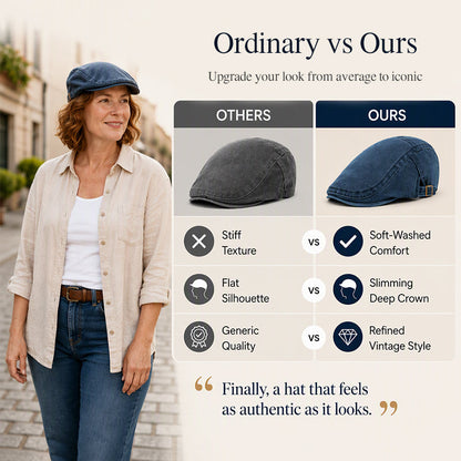 🧢Unisex Vintage Distressed Beret Flat Cap