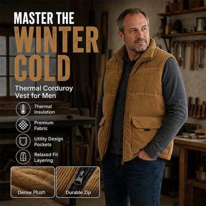 🧥✨Men's Thickened Corduroy Padded Vest