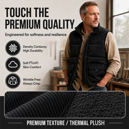 🧥✨Men's Thickened Corduroy Padded Vest