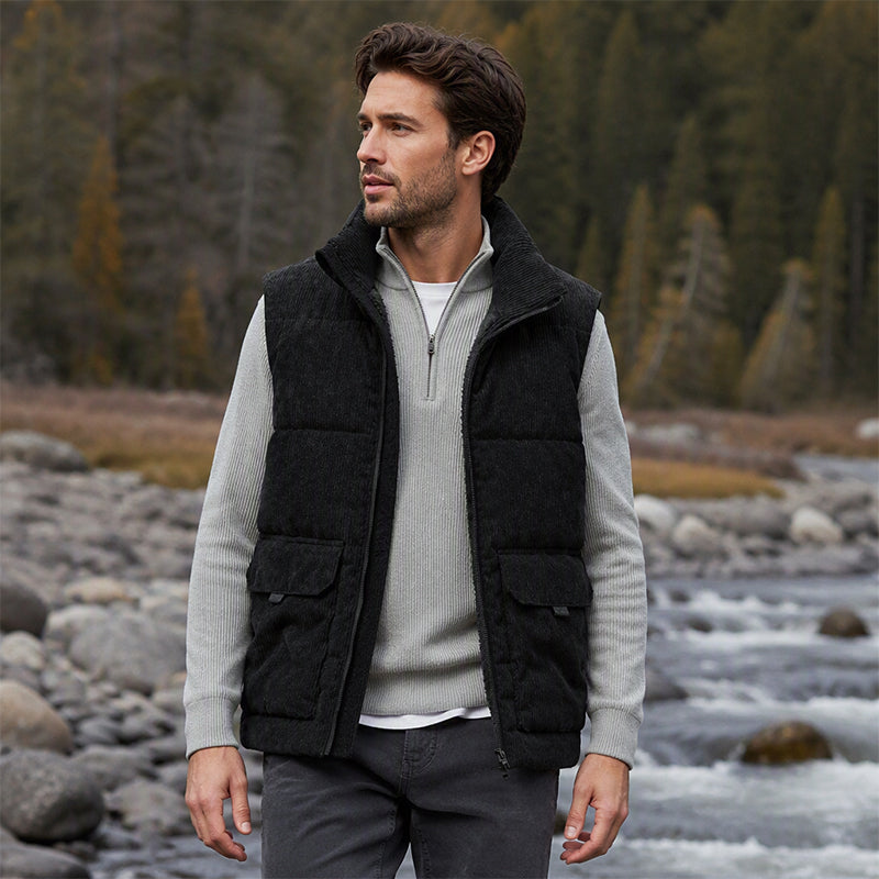 🧥✨Men's Thickened Corduroy Padded Vest