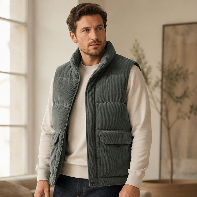 🧥✨Men's Thickened Corduroy Padded Vest
